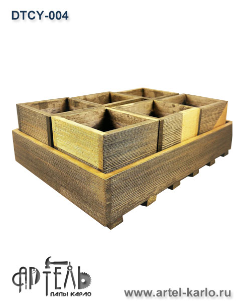 Кашпо-ящик деревянный